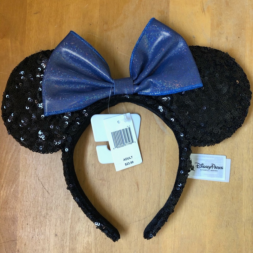 Disney Mickey Ears with blue bow